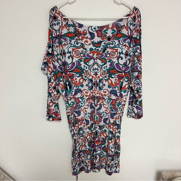 Laundry By Design Women’s Long Sleeve Mini Dress Multicolor size 12 - Picture 5 of 8